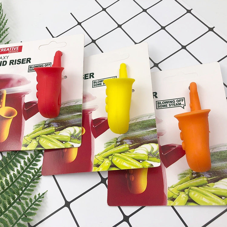 Horn Saxophone Silicone Pot Cover Raises Anti-overflow Device, Random Color Delivery, Horn