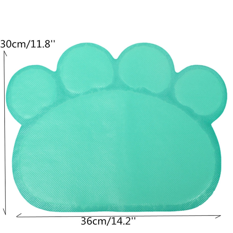 PVC Claw Shaped Cat Litter Mat Pet Placemat Anti-skid Floor Mat Pet Supplies, Rose Red, Yellow Green, Gray, Lake Blue, Coffee, Light Blue