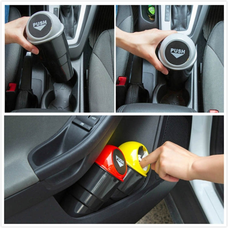 Universal Car Trash Bin Car Garbage Can Rubbish Dust Case Holder Bin Automobile Storage Bucket, Red, Yellow, Dark Gray, Blue, Black