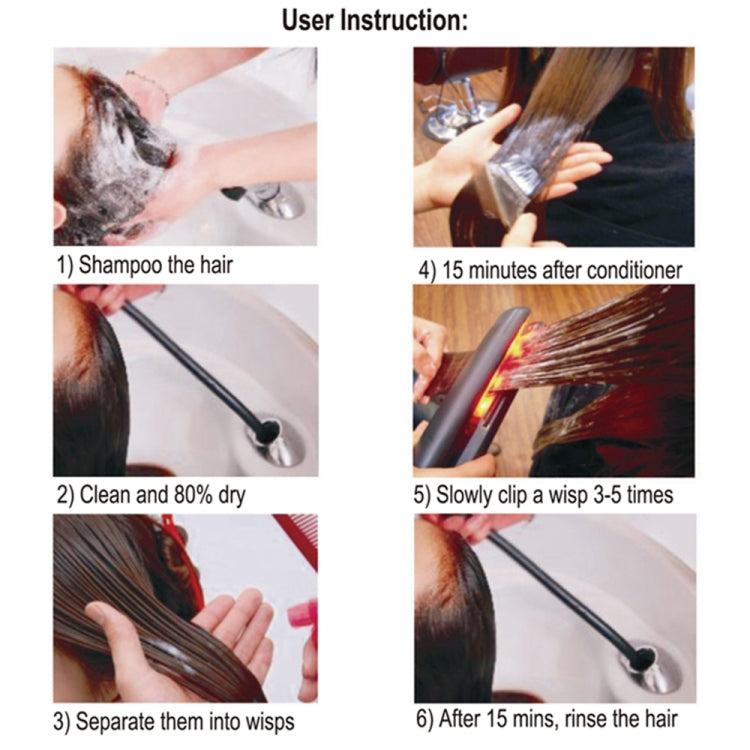 RUCHA Ultrasonic Infrared Hair Care Iron Straightener with Adjustable Upgraded LCD Display, EU