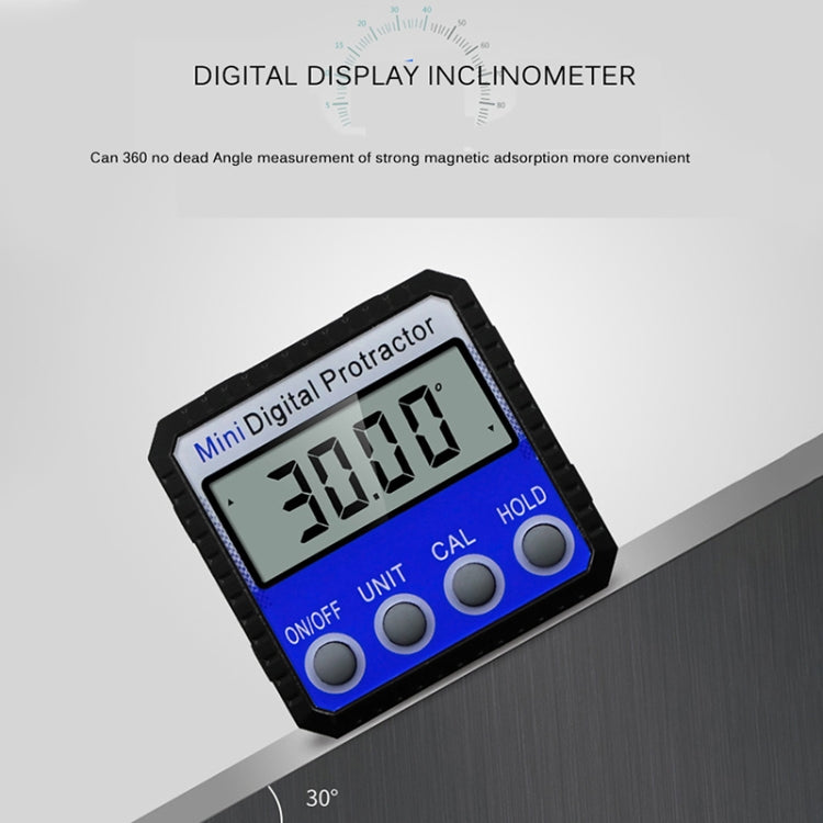 Mini Multi-angle Flip Strong Magnetic Adsorption Angle Ruler Digital Display Inclinometer, Adsorption Angle Ruler