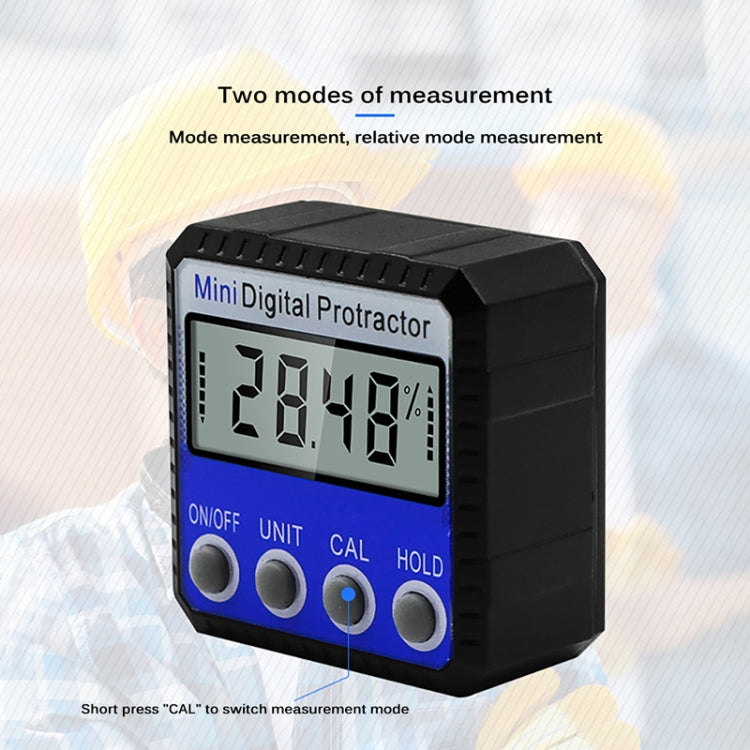 Mini Multi-angle Flip Strong Magnetic Adsorption Angle Ruler Digital Display Inclinometer, Adsorption Angle Ruler