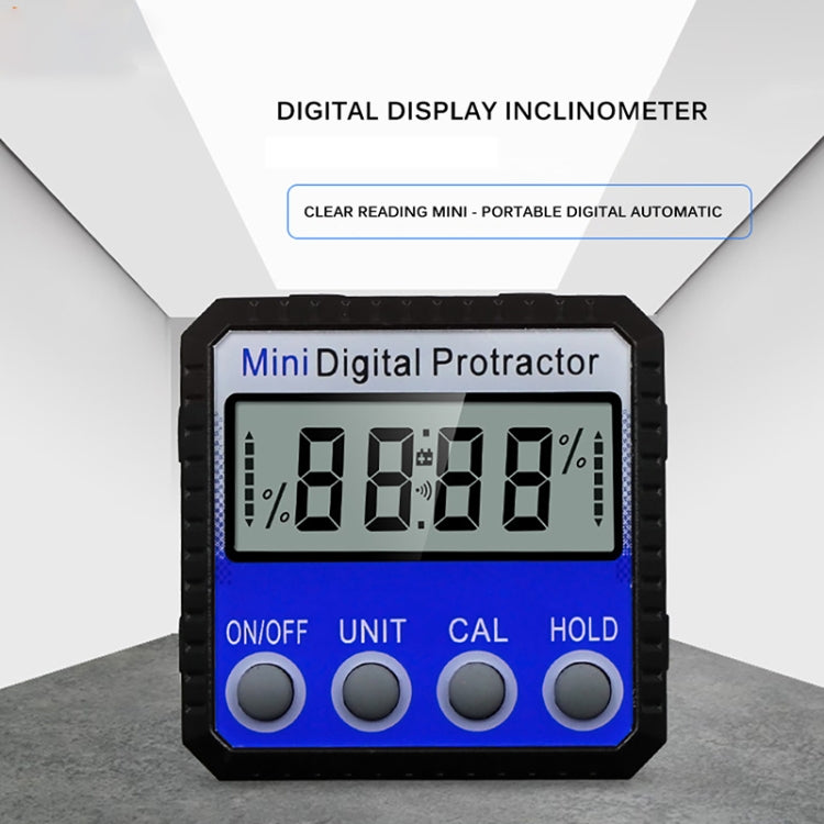 Mini Multi-angle Flip Strong Magnetic Adsorption Angle Ruler Digital Display Inclinometer, Adsorption Angle Ruler