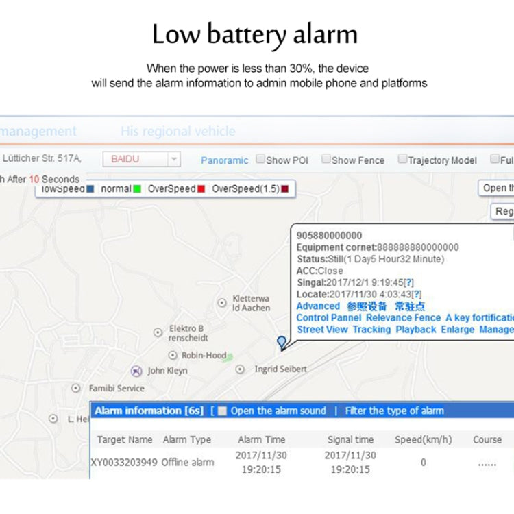 جهاز تتبع TK200 2G IP67 مقاوم للماء GPS / GPRS / GSM شخصي / بضائع / حيوان أليف / حقيبة طوق حيوان أليف في الوقت الفعلي، TK200