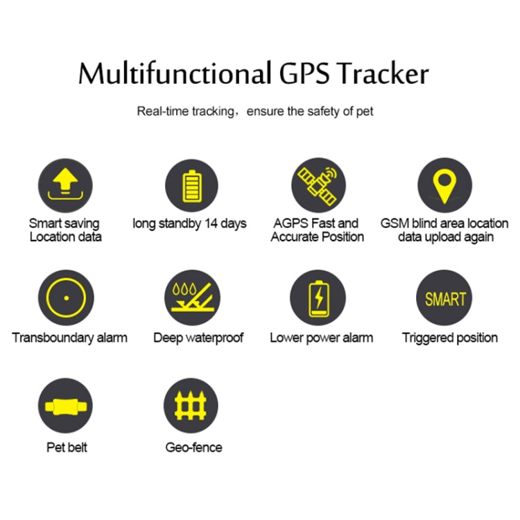 جهاز تتبع TK200 2G IP67 مقاوم للماء GPS / GPRS / GSM شخصي / بضائع / حيوان أليف / حقيبة طوق حيوان أليف في الوقت الفعلي، TK200
