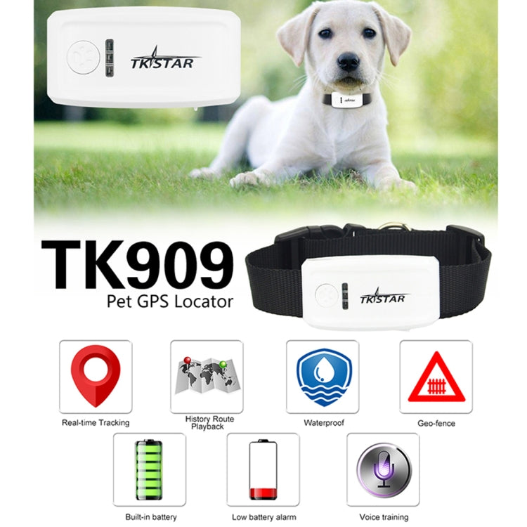 جهاز تتبع الحيوانات الأليفة TK-909 GPS / GPRS / GSM، طوق الحيوانات الأليفة، جهاز تتبع في الوقت الفعلي، TK-909
