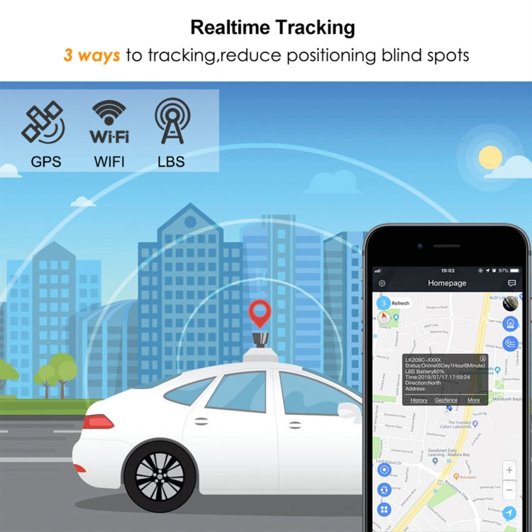 TL209B 90-day Standby 10000mAh Car Truck Vehicle Tracking 2G GSM GPRS GPS Tracker, TL209B 2G 10000mAh