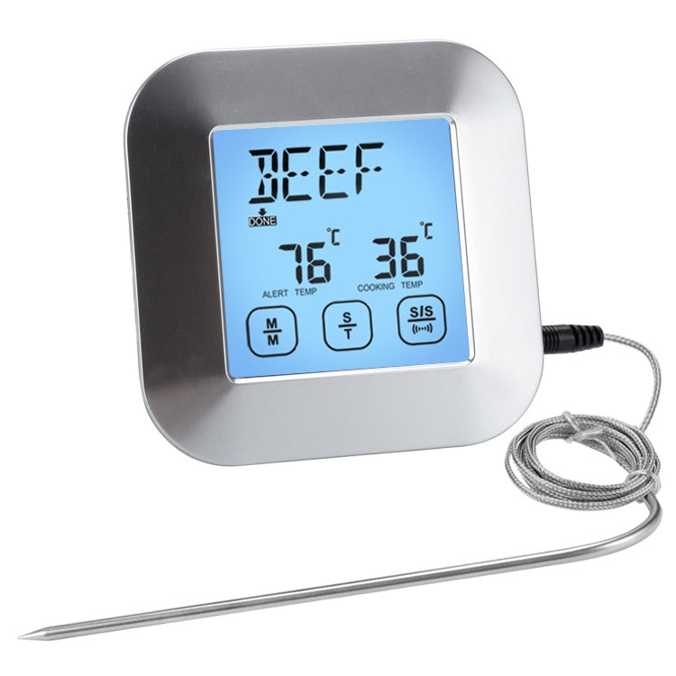 TS-82 مقياس حرارة رقمي لاسلكي بشاشة لمس للمطبخ وطهي الطعام والشواء مع مؤقت ومنبه، TS-82