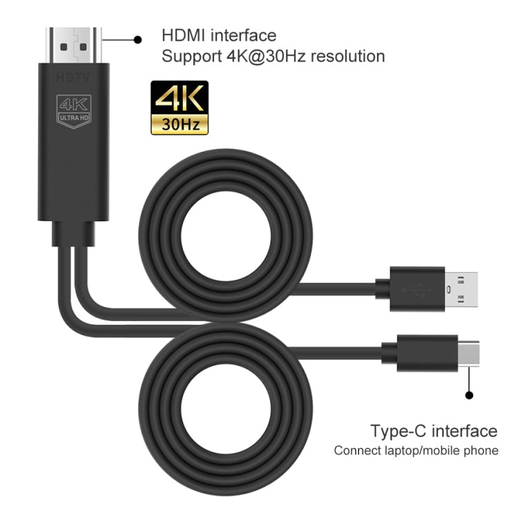 كابل UC505 USB-C / Type-C 4K 30Hz HDTV، UC505