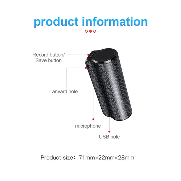 Q70 16GB Smart HD Noise Reduction Voice Control Recording Pen