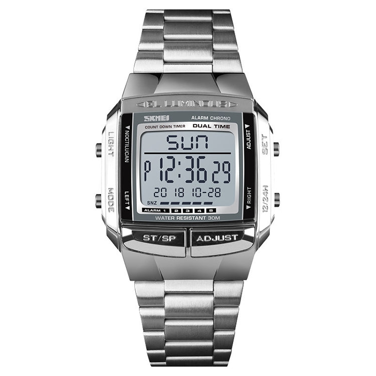 SKMEI 1381 Multifunctional Men Outdoor Business Sport Noctilucent Waterproof Digital Wrist Watch