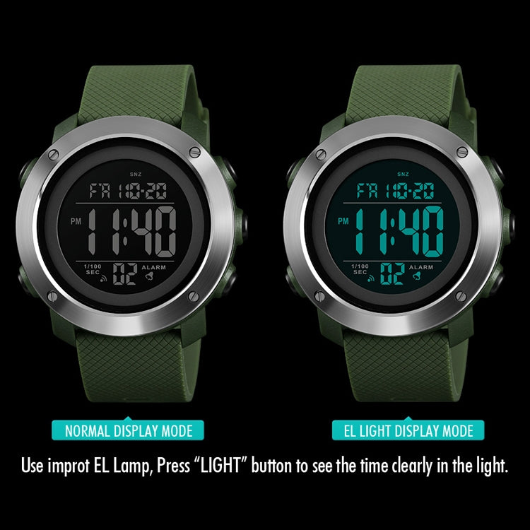 SKMEI 1426 Multifunctional Outdoor Fashion Noctilucent Waterproof White Machine Rubber Ring Digital Watch