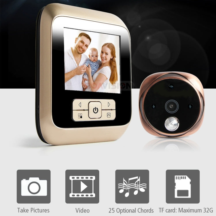 M530 شاشة TFT مقاس 3.0 بوصة وكاميرا 3.0 ميجابكسل وفيديو وعارض باب رقمي، يدعم بطاقة TF (32 جيجابايت كحد أقصى) ورؤية ليلية بالأشعة تحت الحمراء، M530