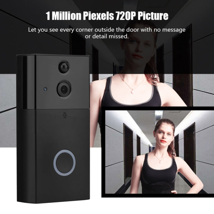 كاميرا مراقبة VESAFE HD 720P مع جرس باب ذكي مزود بفيديو وواي فاي، تدعم بطاقة TF والرؤية الليلية بالأشعة تحت الحمراء وتطبيق كشف الحركة لنظامي التشغيل iOS وAndroid، VS-A5 أسود، VS-A4 فضي