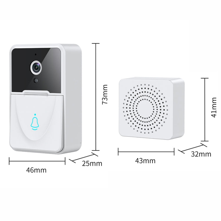 جرس باب ذكي DoorBell X3 VGA WiFi مزود بجرس، يدعم الرؤية الليلية، DoorBell X3