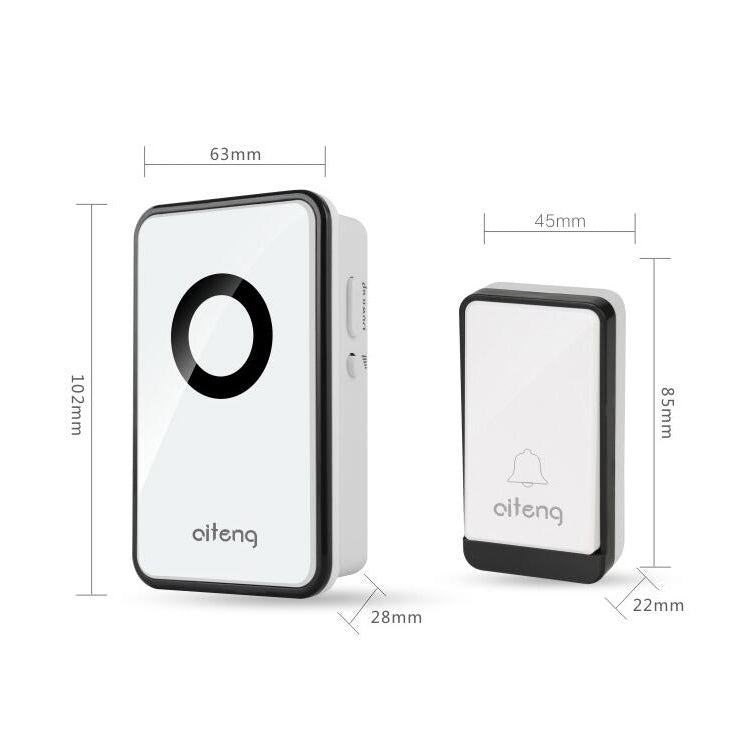 AITENG V018J جرس باب واي فاي لاسلكي بدون بطارية، قابس الاتحاد الأوروبي، WD0046A، WD0046B، WD0046C