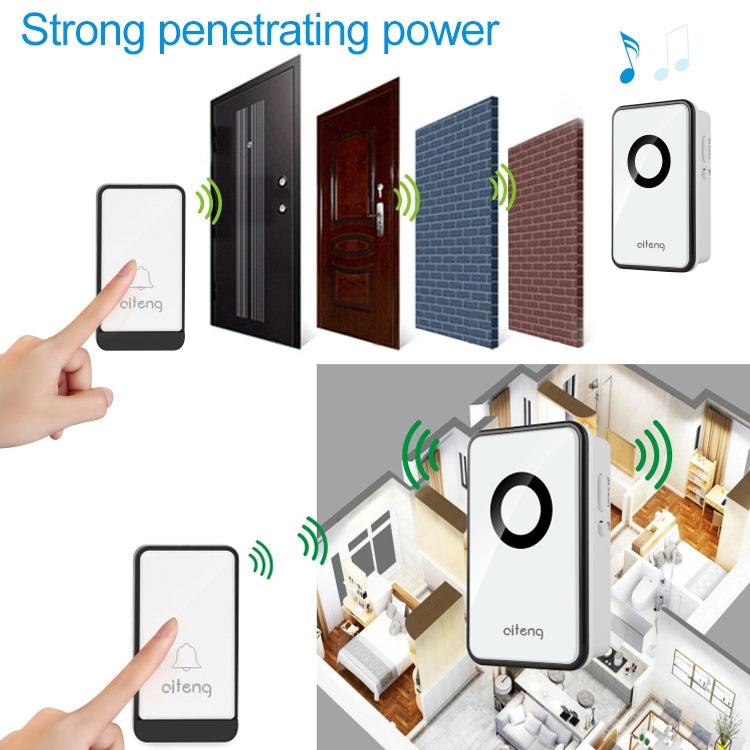 AITENG V018J جرس باب واي فاي لاسلكي بدون بطارية، قابس الاتحاد الأوروبي، WD0046A، WD0046B، WD0046C