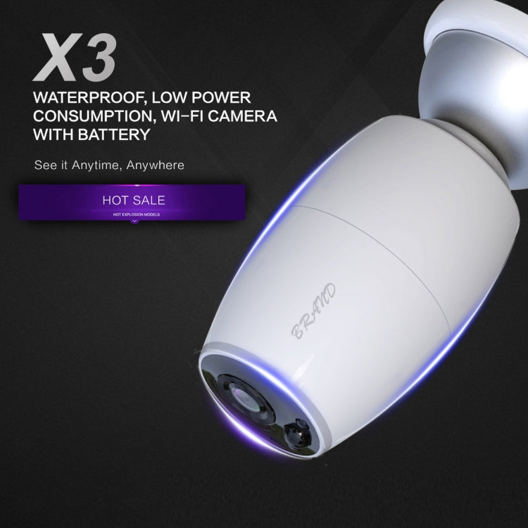 كاميرا باب رقمية X3 1080P WiFi ذكية مقاومة للماء IP54، تدعم بطاقة TF والرؤية الليلية بالأشعة تحت الحمراء