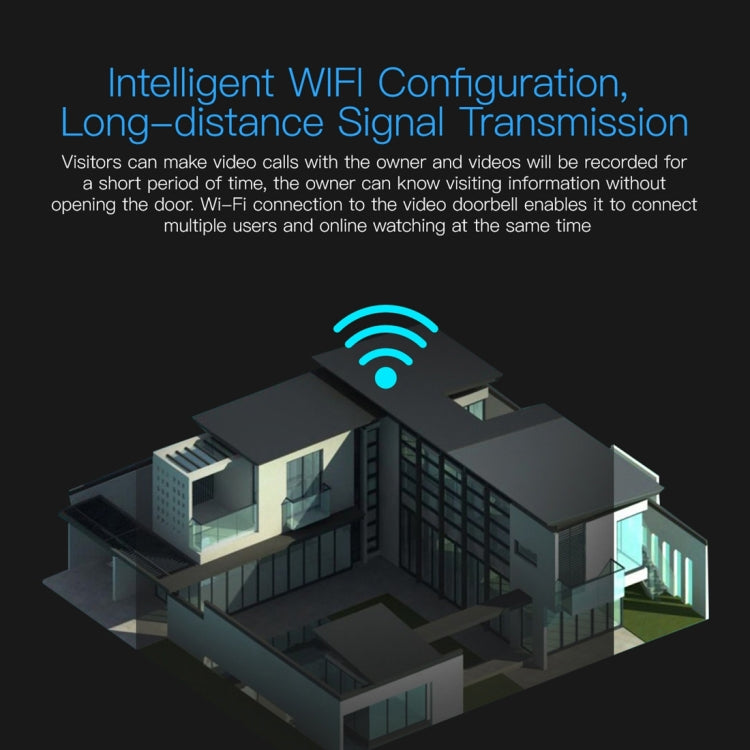 كاميرا باب رقمية X3 1080P WiFi ذكية مقاومة للماء IP54، تدعم بطاقة TF والرؤية الليلية بالأشعة تحت الحمراء