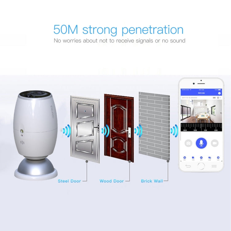 كاميرا باب رقمية X3 1080P WiFi ذكية مقاومة للماء IP54، تدعم بطاقة TF والرؤية الليلية بالأشعة تحت الحمراء