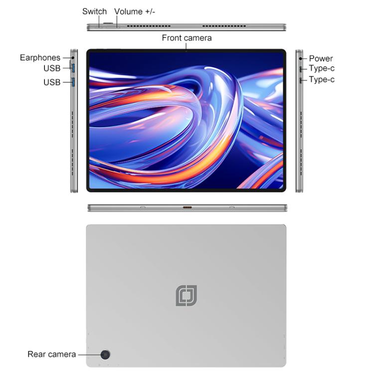 جهاز لوحي Jumper EZpad V13، 12 جيجابايت + 512 جيجابايت، بدون لوحة مفاتيح، 13 بوصة، نظام تشغيل Windows 11، معالج Intel Jasper Lake N5095 رباعي النواة، قابس الاتحاد الأوروبي، WMC1405EU، WMC1405US