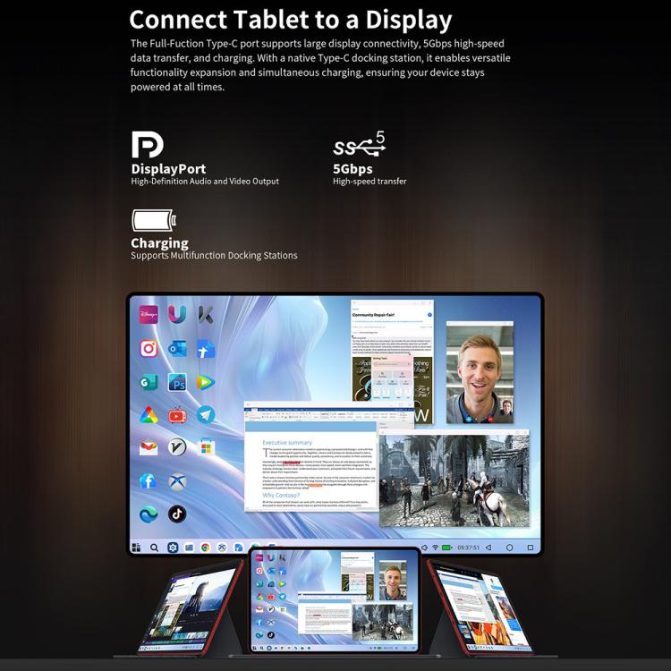 كمبيوتر لوحي Teclast T60AI واي فاي، 6 جيجابايت + 128 جيجابايت، 12 بوصة، أندرويد 15 Allwinner A733 ثماني النواة مع وحدة معالجة عصبية، T60AI