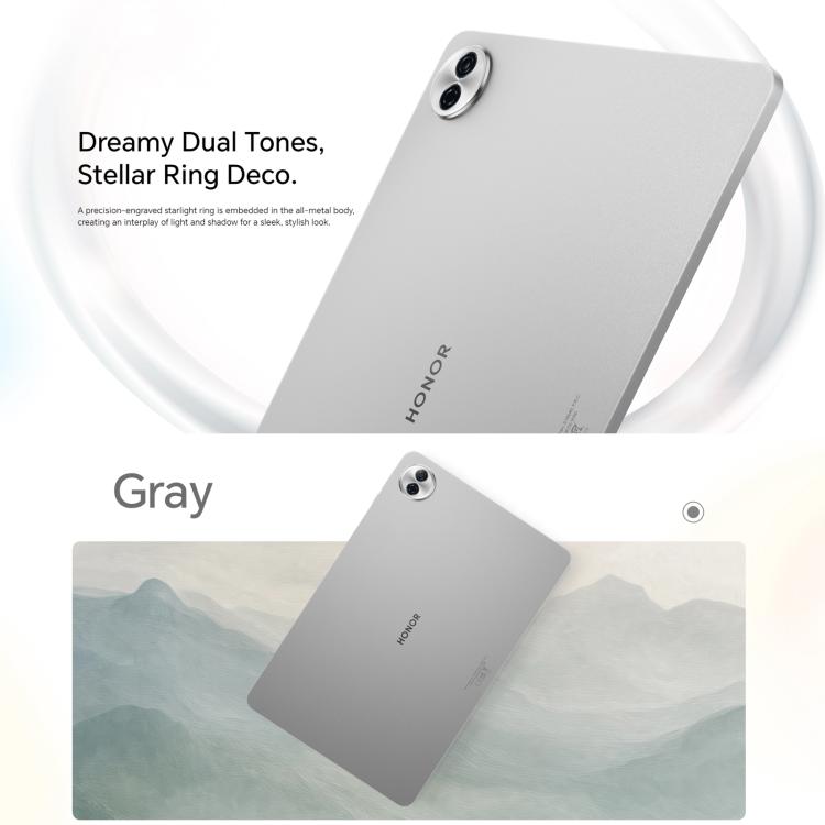 جهاز لوحي Honor Pad 10 واي فاي، شاشة 12.1 بوصة، 12 جيجابايت + 256 جيجابايت، MagicOS 9.0، معالج كوالكوم سنابدراجون 7 من الجيل الثالث، ثماني النواة، 12 جيجابايت + 256 جيجابايت