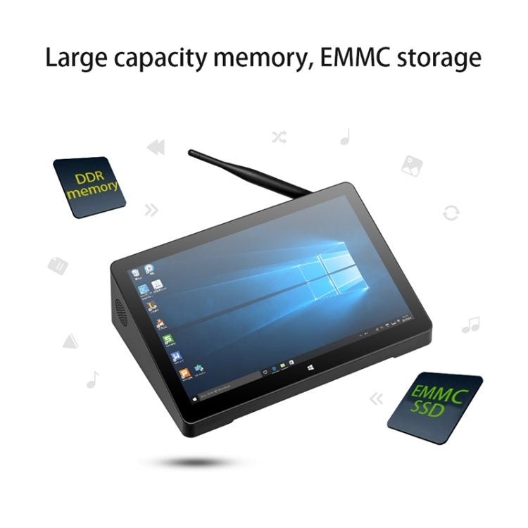 PiPo H10PRO All-in-One Mini PC, 10.1 inch, 8GB+128GB+512GB, Windows 11 Intel Alder Lake N100 Quad Core, US Plug, H10PRO 8GB+128GB+512GB