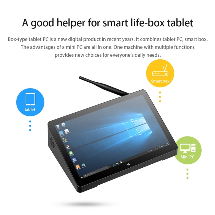 PiPo H10PRO All-in-One Mini PC, 10.1 inch, 8GB+128GB+512GB, Windows 11 Intel Alder Lake N100 Quad Core, US Plug, H10PRO 8GB+128GB+512GB