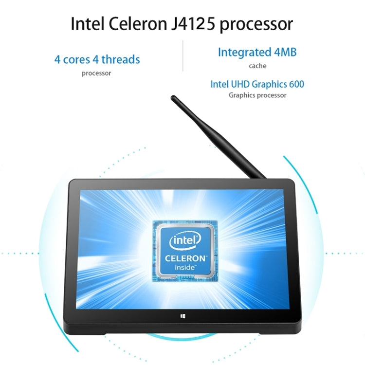 PiPo H10PRO All-in-One Mini PC, 10.1 inch, 8GB+128GB+512GB, Windows 11 Intel Alder Lake N100 Quad Core, US Plug, H10PRO 8GB+128GB+512GB
