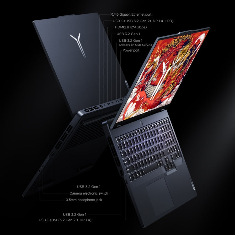 لابتوب لينوفو ليجون Y9000P 2024، 16 بوصة، 16 جيجابايت + 1 تيرابايت، ويندوز 11، معالج AMD Ryzen 9 7945HX 16-Core، قابس أمريكي