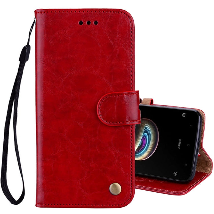 For Xiaomi Redmi 5A Business Style Oil Wax Texture Horizontal Flip Leather Case with Holder & Card Slots & Wallet & Lanyard, For Xiaomi Redmi 5A