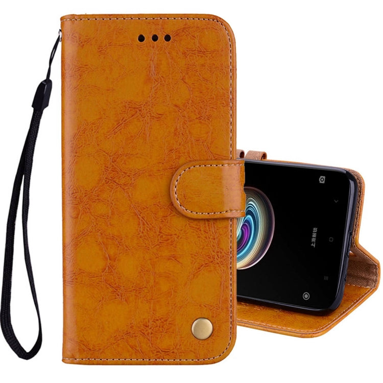 For Xiaomi Redmi 5A Business Style Oil Wax Texture Horizontal Flip Leather Case with Holder & Card Slots & Wallet & Lanyard, For Xiaomi Redmi 5A