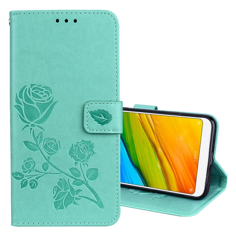 For Xiaomi Redmi 5 Plus Rose Embossed Horizontal Flip Environmental PU Leather Case with Holder & Card Slots & Wallet, For Redmi 5 Plus, For Xiaomi Redmi 5 Plus