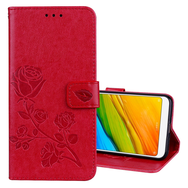 For Xiaomi Redmi 5 Plus Rose Embossed Horizontal Flip Environmental PU Leather Case with Holder & Card Slots & Wallet, For Redmi 5 Plus, For Xiaomi Redmi 5 Plus