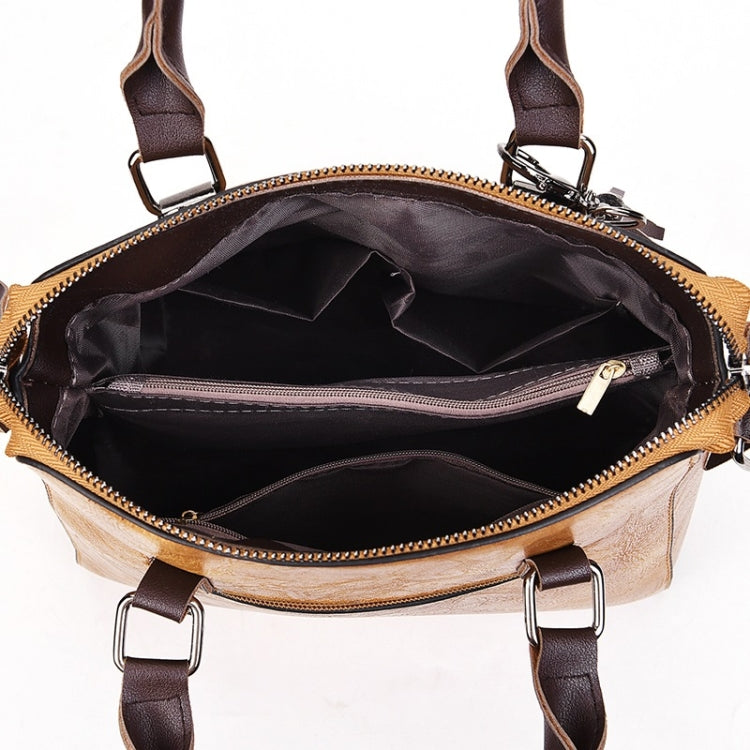 Casual PU Shoulder Bag Ladies Handbag Messenger Bag with Tassel and Cat Pendant