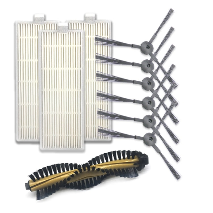 XI216 A Pair K614 Side Brushes + 3 PCS I207 Filters +I202 Main Brush Sets for ILIFE A4, XI216