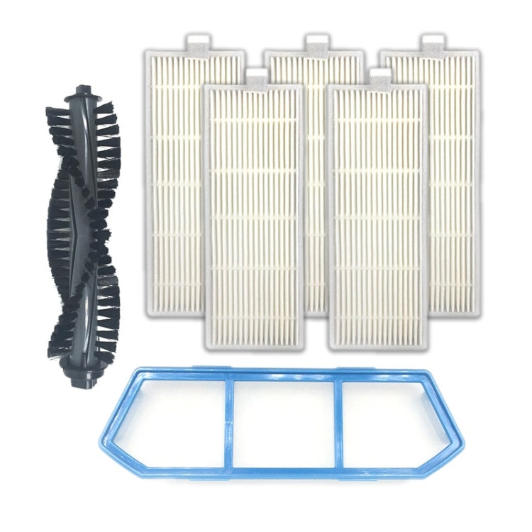 XI231 I205 Primary Filter + 5 PCS I207 Filter + I203 Main Brush Set for ILIFE A4S, XI231