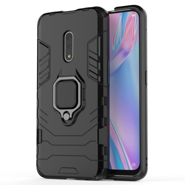 جراب حماية مقاوم للصدمات من البولي كربونات والبولي يوريثان الحراري لهاتف OPPO K3 / Realme X، مع حامل حلقي مغناطيسي، لهاتف OPPO K3