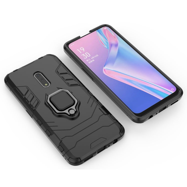 جراب حماية مقاوم للصدمات من البولي كربونات والبولي يوريثان الحراري لهاتف OPPO K3 / Realme X، مع حامل حلقي مغناطيسي، لهاتف OPPO K3