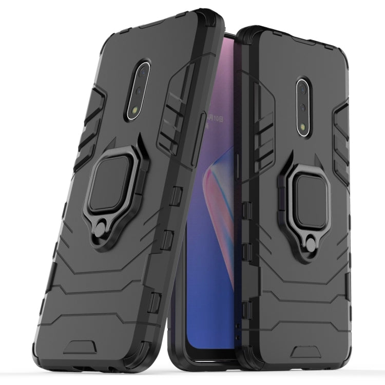 جراب حماية مقاوم للصدمات من البولي كربونات والبولي يوريثان الحراري لهاتف OPPO K3 / Realme X، مع حامل حلقي مغناطيسي، لهاتف OPPO K3
