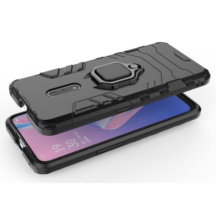 جراب حماية مقاوم للصدمات من البولي كربونات والبولي يوريثان الحراري لهاتف OPPO K3 / Realme X، مع حامل حلقي مغناطيسي، لهاتف OPPO K3
