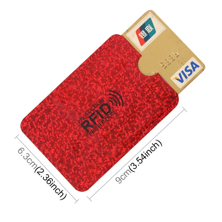 100pcs Aluminum Foil RFID Blocking Credit Card ID Bank Card Case Card Holder Cover, Size: 9 x 6.3cm