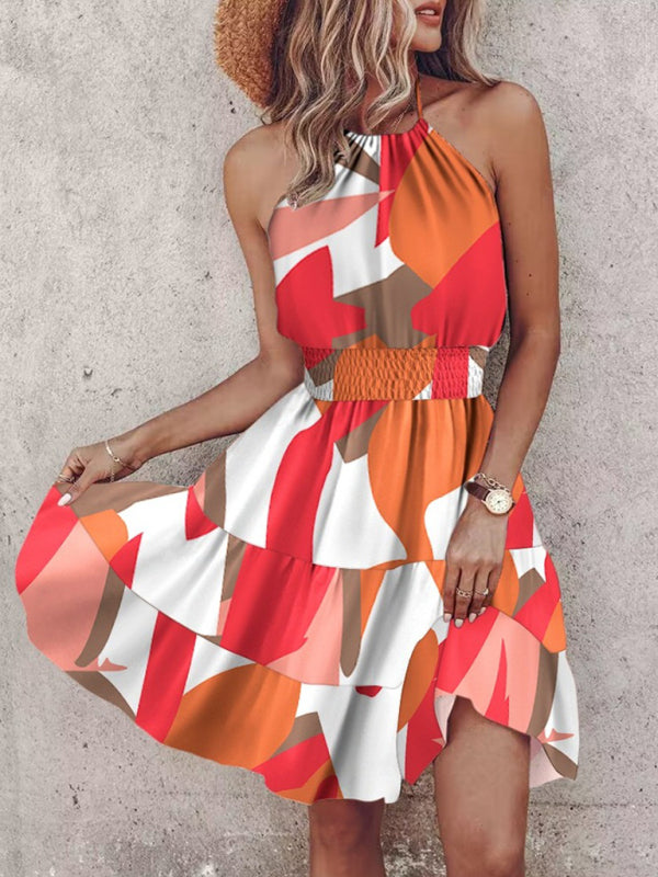 New fashion sexy off-shoulder halterneck women's dress