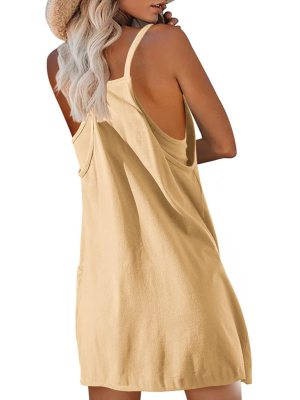 Women's Casual Suspender Top Jumpsuit Shorts