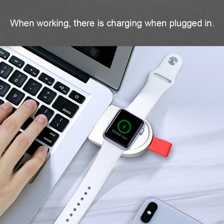 شاحن لاسلكي مغناطيسي عالمي محمول A3 متوافق مع معيار Qi لساعات Apple Watch Series 4 و3 و2 و1
