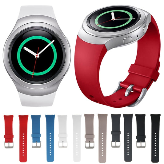 سوار ساعة من السيليكون بلون سادة لساعة Samsung Gear S2 Sport / Gear S2 Watch
