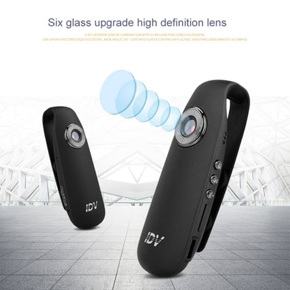 IDV 007 HD 1080P Clip Design Law Enforcement Recorder Portable Mini Monitoring Recorder, Support Motion Detection & TF Card (Max 128GB)