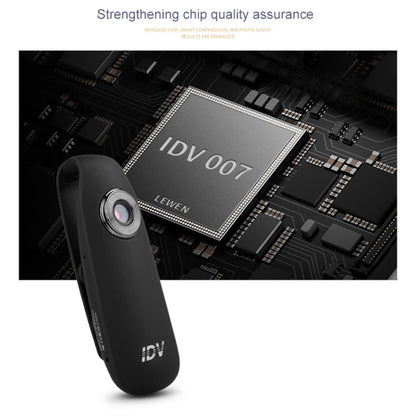 IDV 007 HD 1080P Clip Design Law Enforcement Recorder Portable Mini Monitoring Recorder, Support Motion Detection & TF Card (Max 128GB)