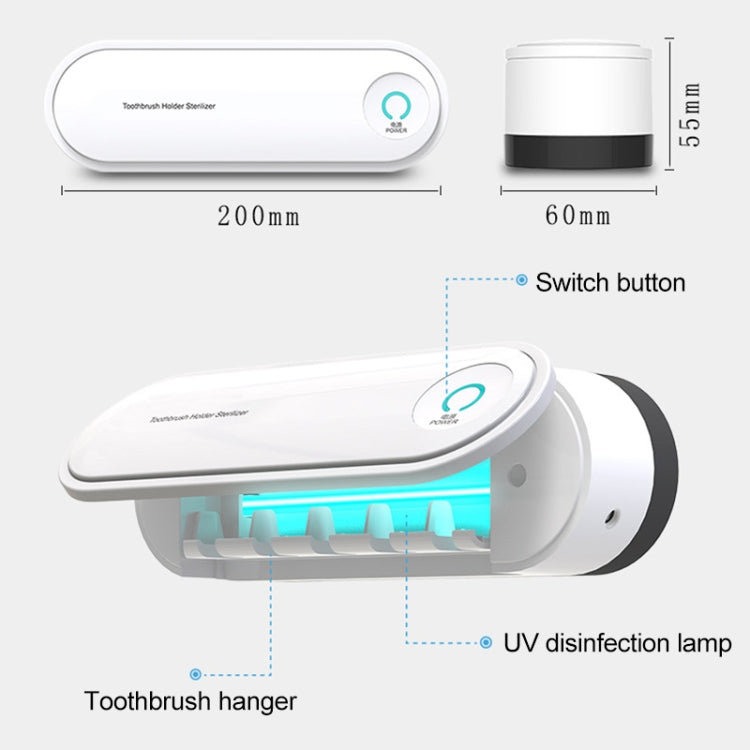 Rechargeable Toothbrush Dryer Sterilizer Wall-mounted Toothbrush Holder